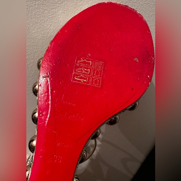 Christian Louboutin Chocazeppa Metallic Wedge - Picture 5 of 5